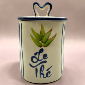 Anthropologie Harlie Brown Studio Belle Journée Stoneware Canister Le Tea READ